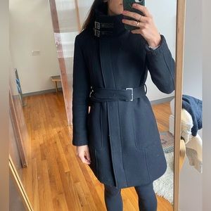Cole Haan belted wool coat